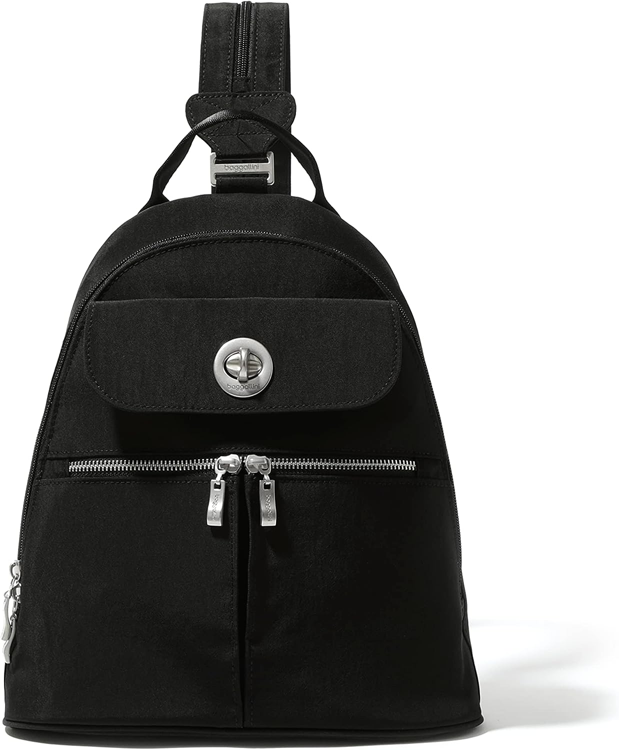 Baggallini womens Naples Convertible Backpack, Black, One Size US