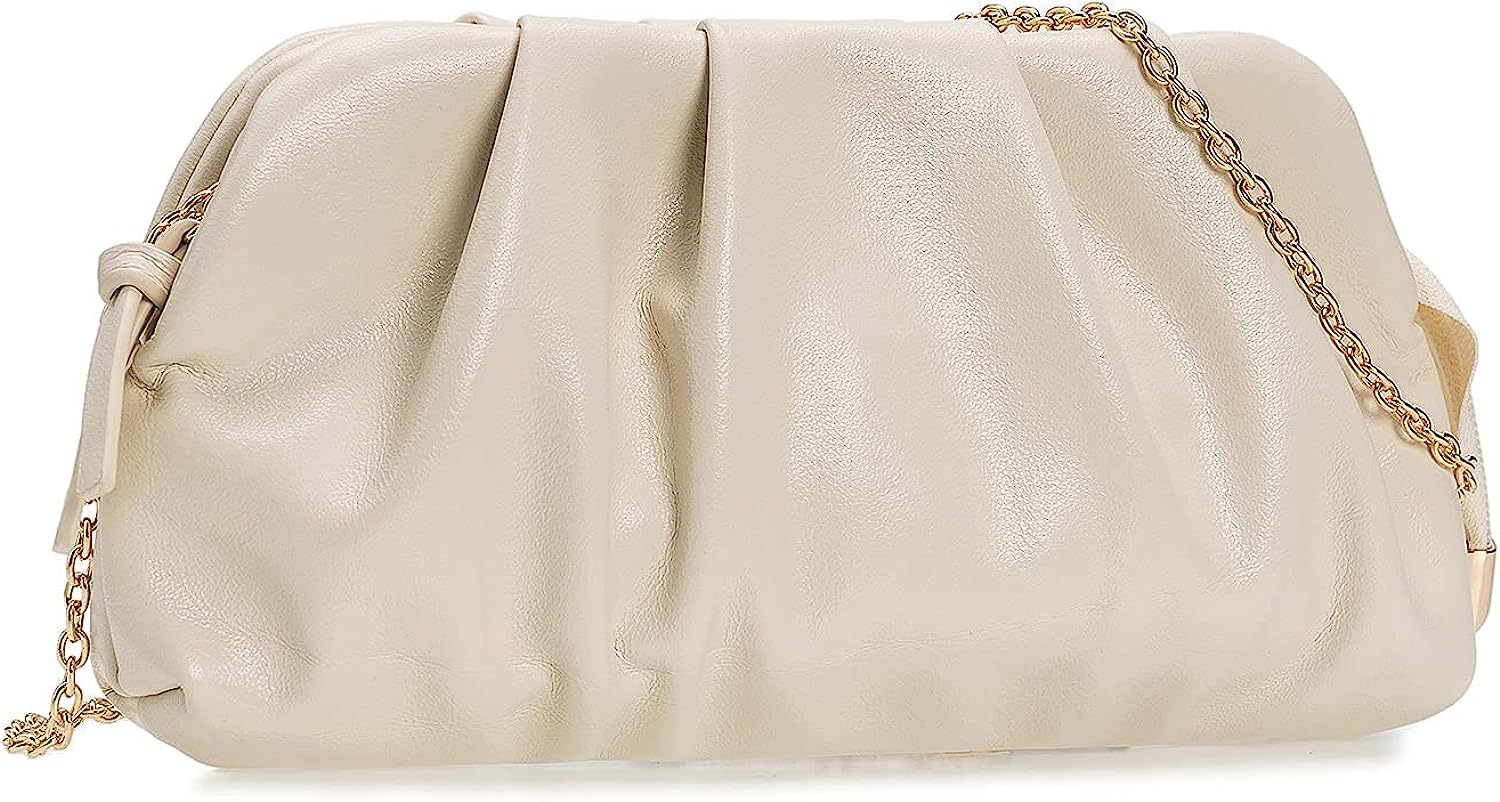 charming tailor chic soft vegan leather clutch bag dressy pleated pu evening purse for women review