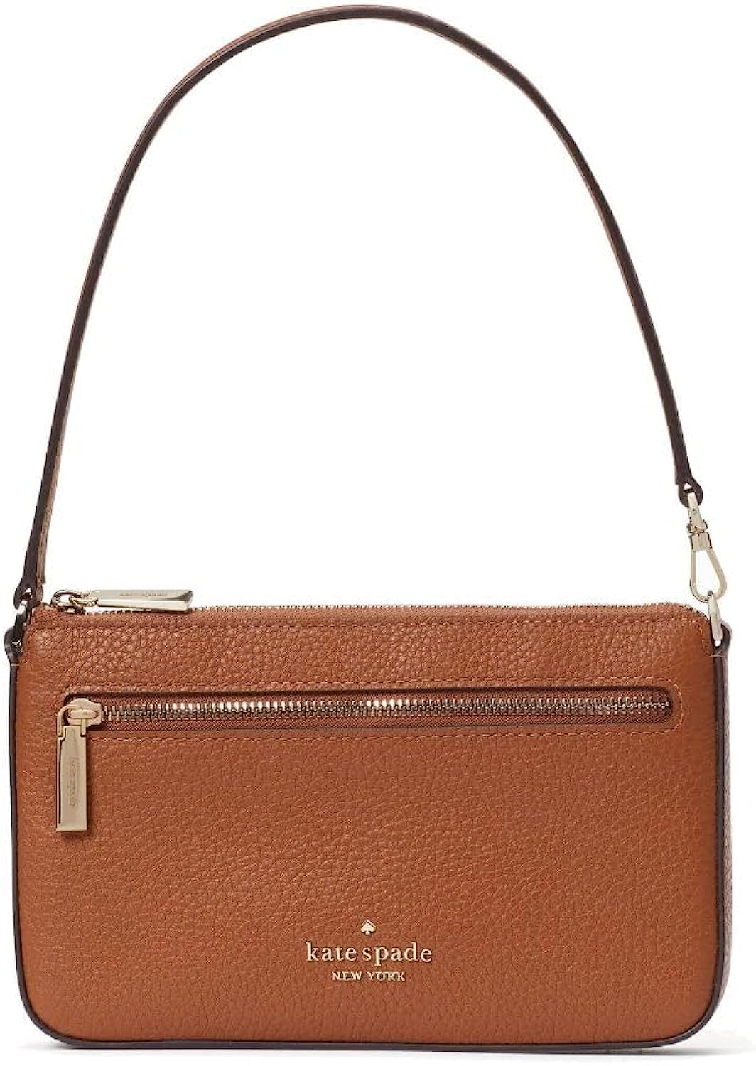 Kate Spade Pebbled Leather Convertible Wristlet (Warm gingerbread)
