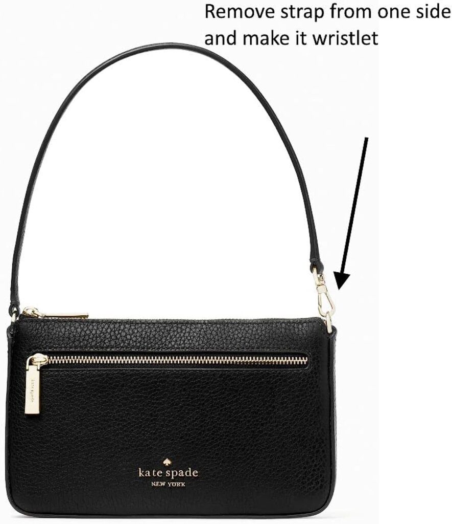 Kate Spade Pebbled Leather Convertible Wristlet (Warm gingerbread)