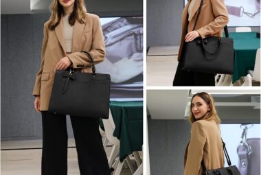 laptop bag for women 156 inch pu leather tote bag professional business office work bag waterproof briefcase computer to 3