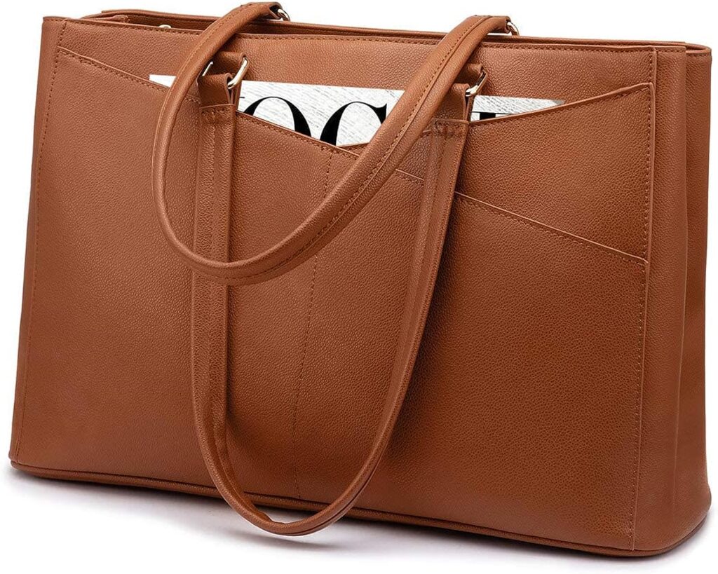 Laptop Tote Bag for Women 15.6 Inch Waterproof Leather Computer Bags Women Business Office Work Bag Briefcase Laptop Tote Bag for Women 15.6 Inch Waterproof Leather Computer Bags Women Business Office Work Bag Briefcase