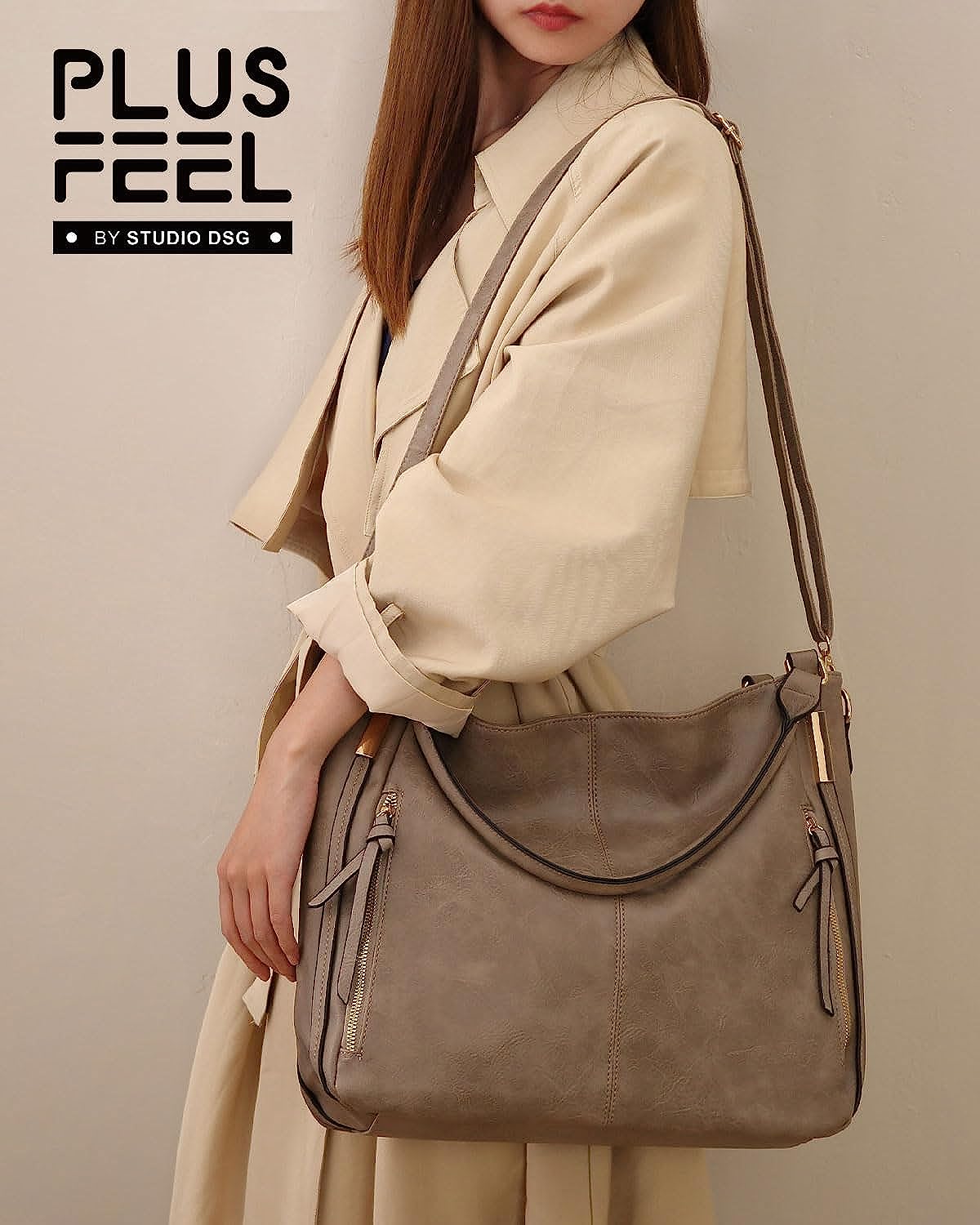 Plusfeel Purse for Women Satchel Handbags Shoulder Bag Faux Leather
