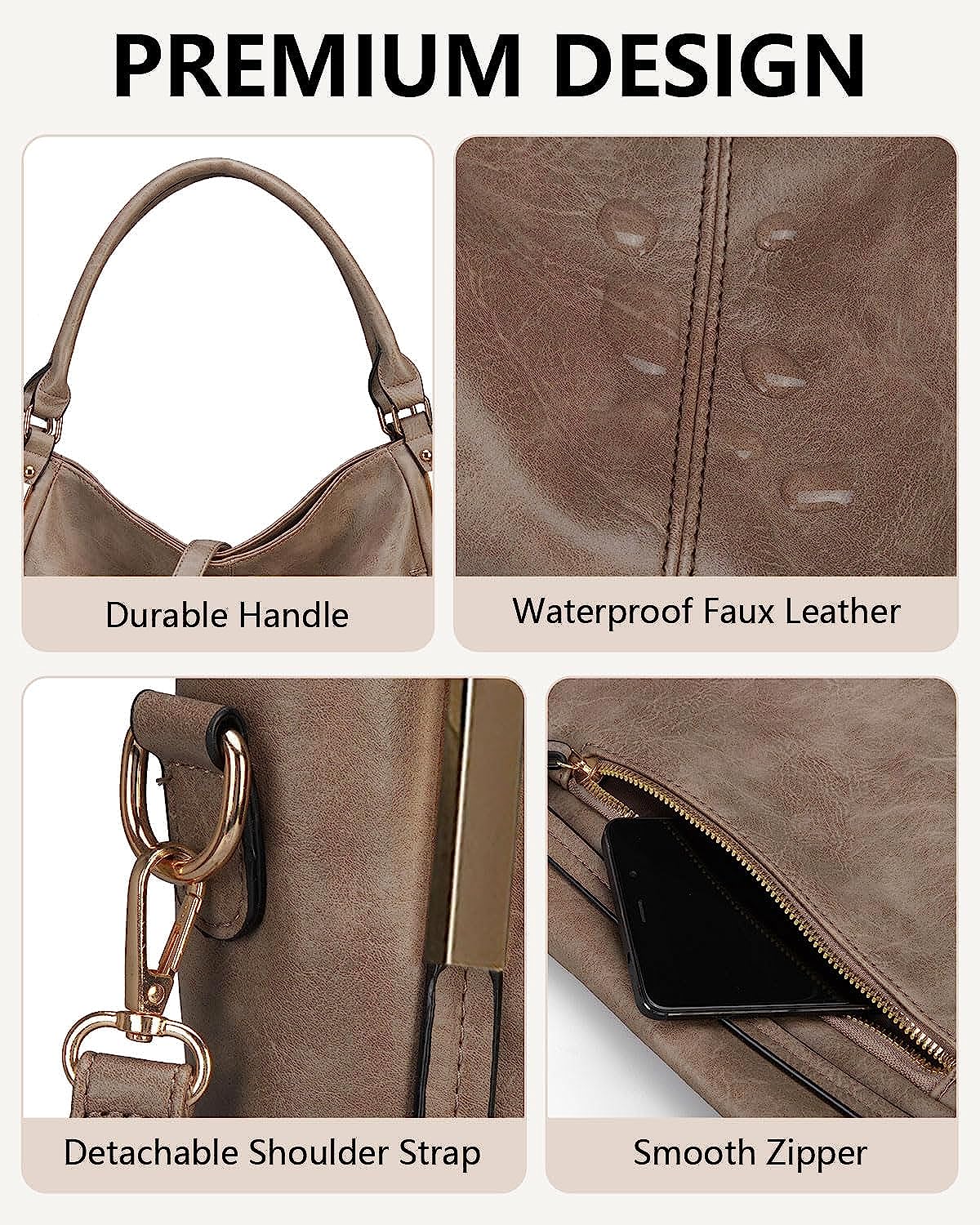 Plusfeel Purse  Shoulder Bag Faux Leather
