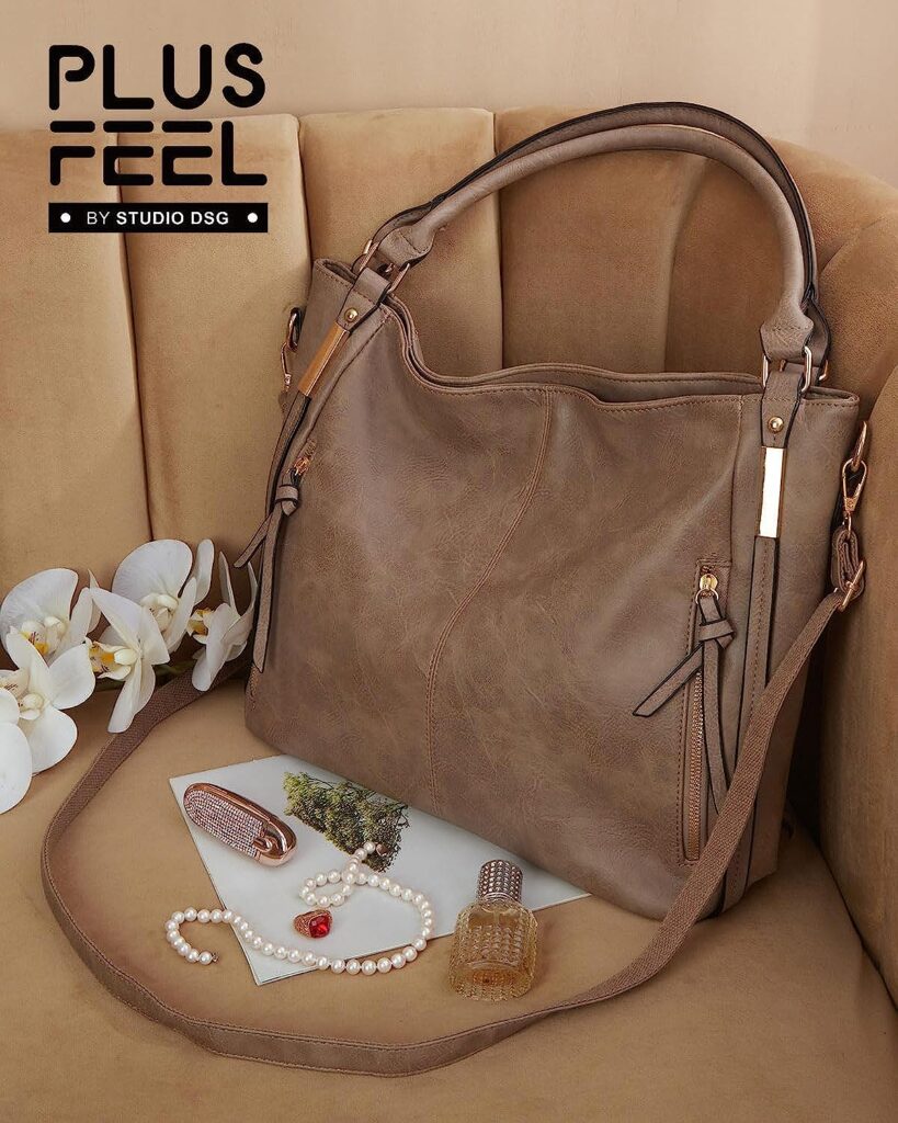 Plusfeel Purse for Women Fashion Tote Bags Top Handle Satchel Handbags Shoulder Bag Faux Leather