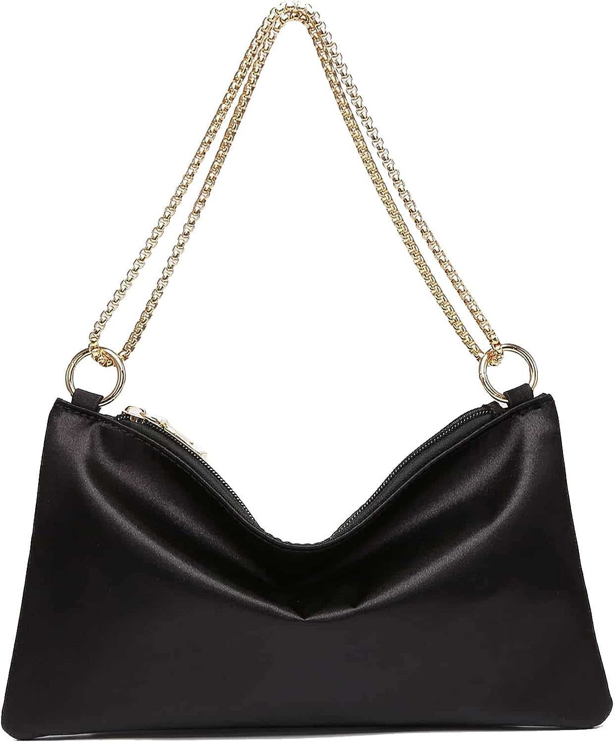 Verdusa Womens Satin Evening Handbag Shoulder Bag Purse Verdusa Womens Satin Evening Handbag Shoulder Bag Purse