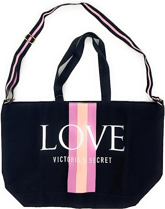Victoria's Secret Tote Bag Black Weekender