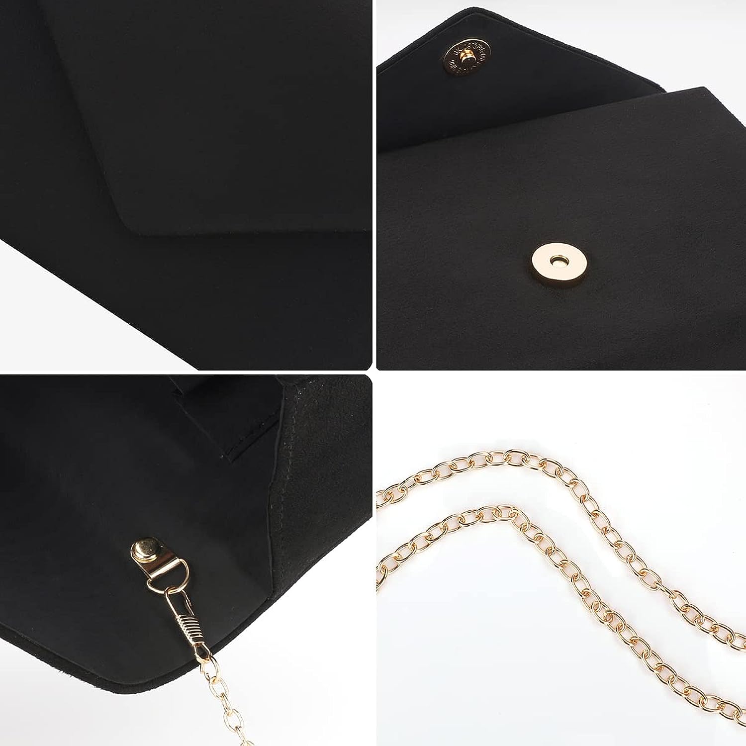 BBjinronjy Clutch Purse for Women Evening Bags Handbags for Wedding Party Cocktail Prom Faux Suede Crossbody Shoulder Bag