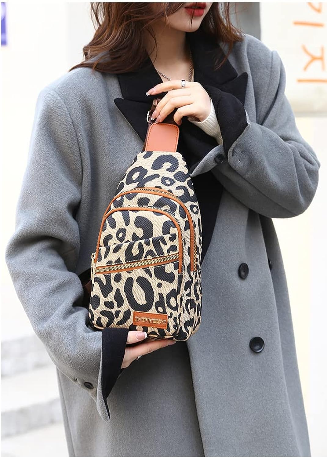 hiriotin leopard print chest bag review