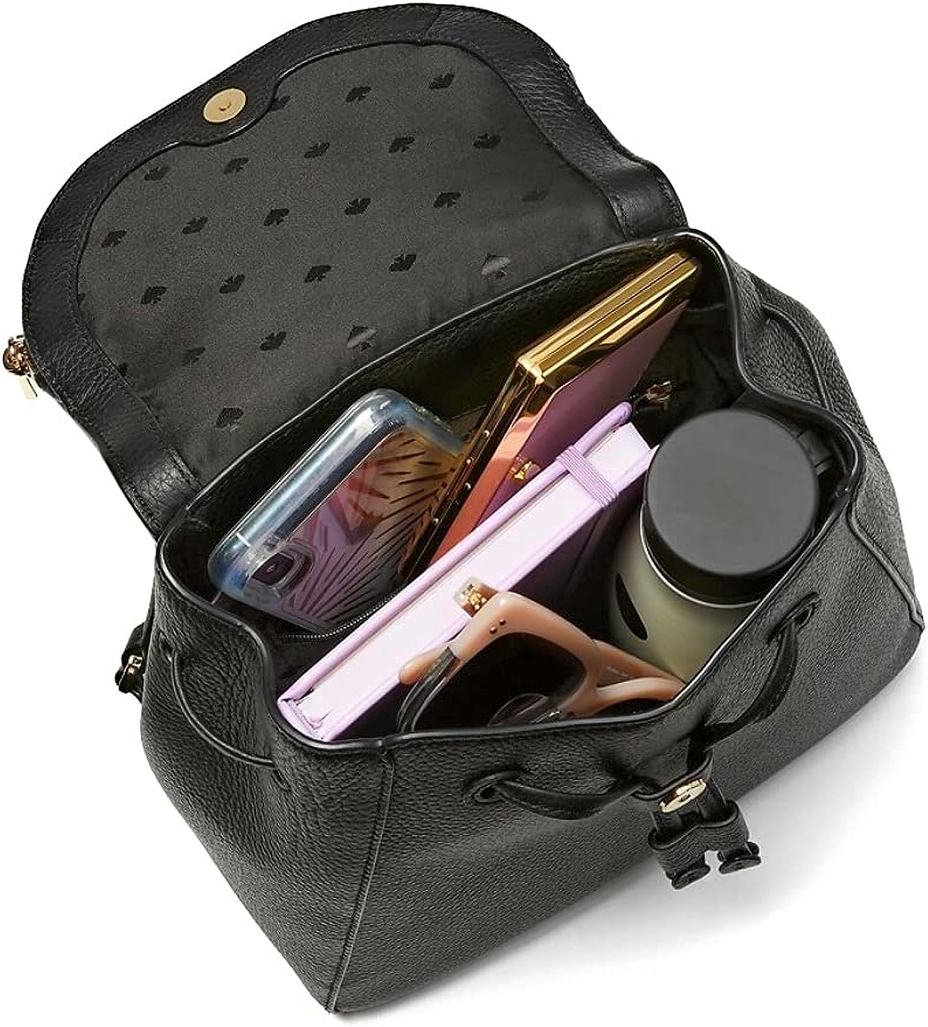 KATE SPADE LEILA MEDIUM FLAP BACKPACK TOTE BAG BLACK SOFT LEATHER Review