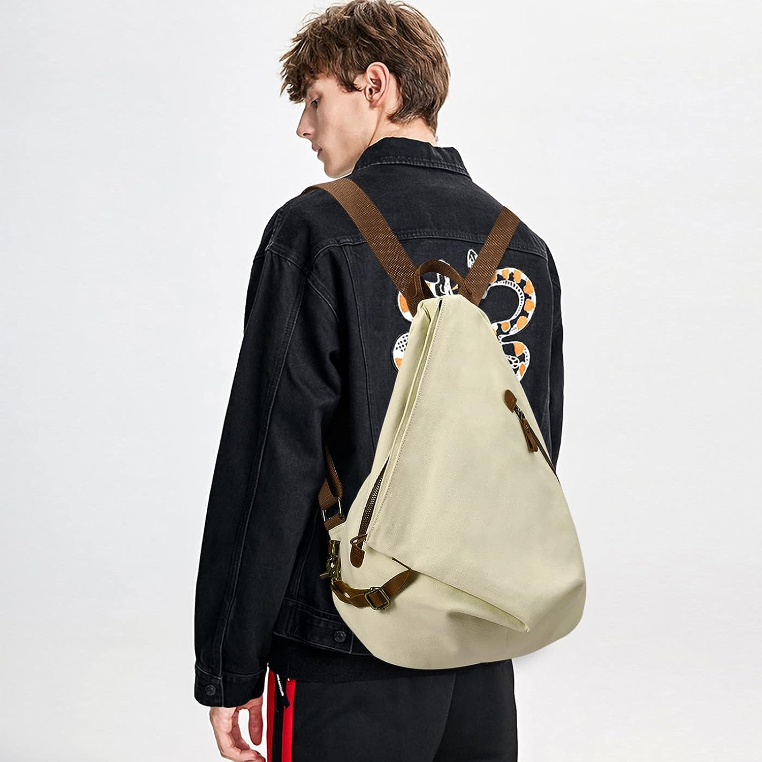 KL928 Canvas Vintage Backpack – Large Casual Daypack Outdoor Travel Rucksack Hiking Backpacks for Men Women