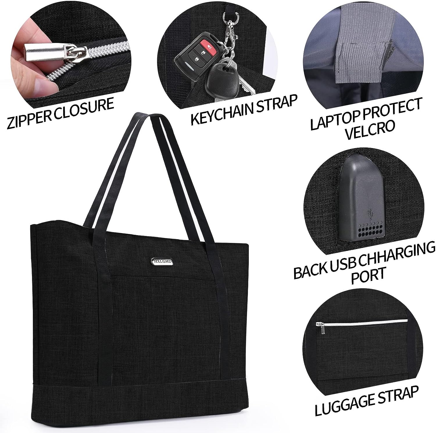 Laptop Tote Bag for Women 2 PCS Set, Large Work Bag Computer Handbag Purse Teacher Bag with USB Charging Port Laptop Tote Bag for Women 2 PCS Set, Large Work Bag Computer Handbag Purse Teacher Bag with USB Charging Port