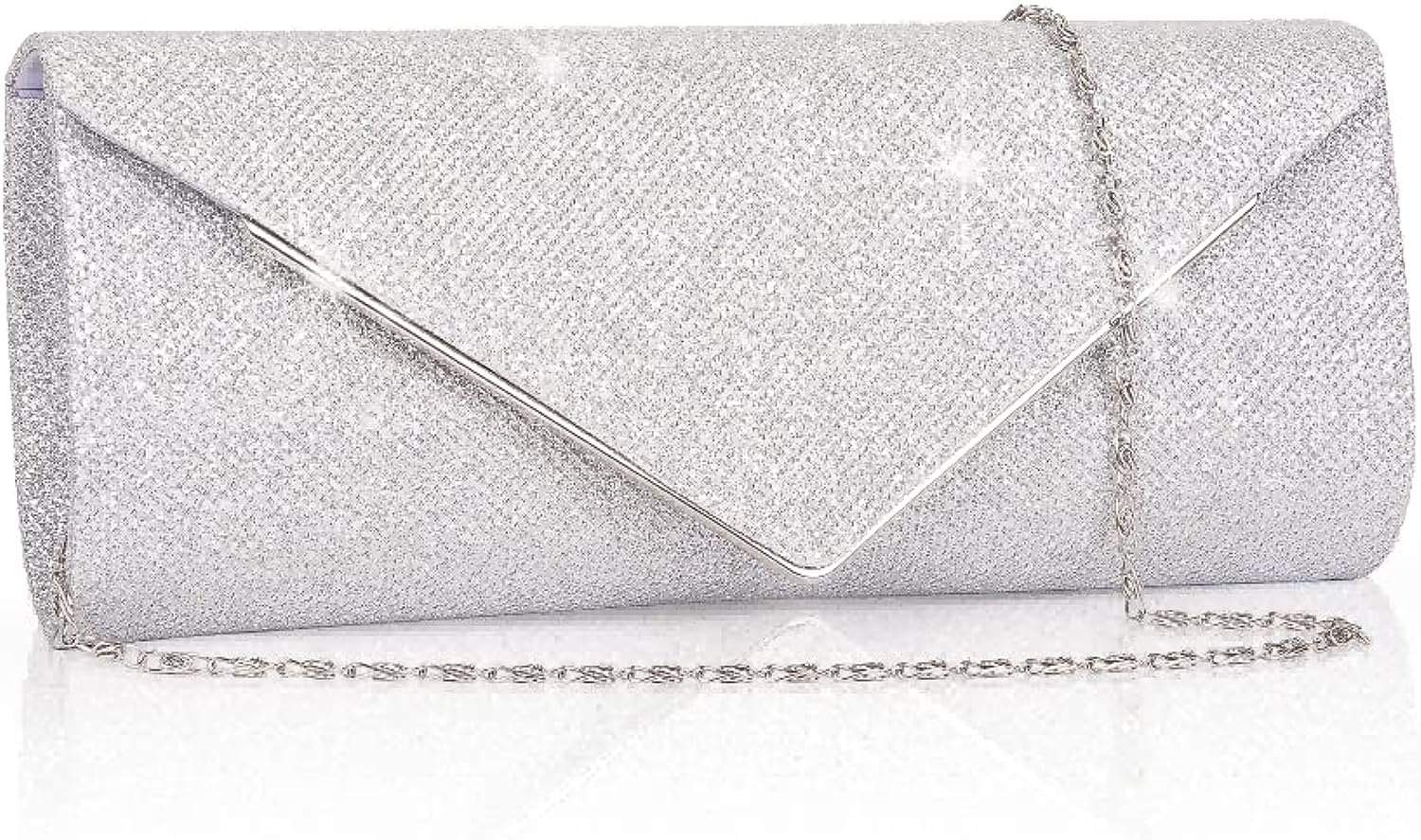 Larcenciel Clutch Purses for Women, Sparkling Envelope Evening Bag with Detachable Chain Larcenciel Clutch Purses for Women, Sparkling Envelope Evening Bag with Detachable Chain