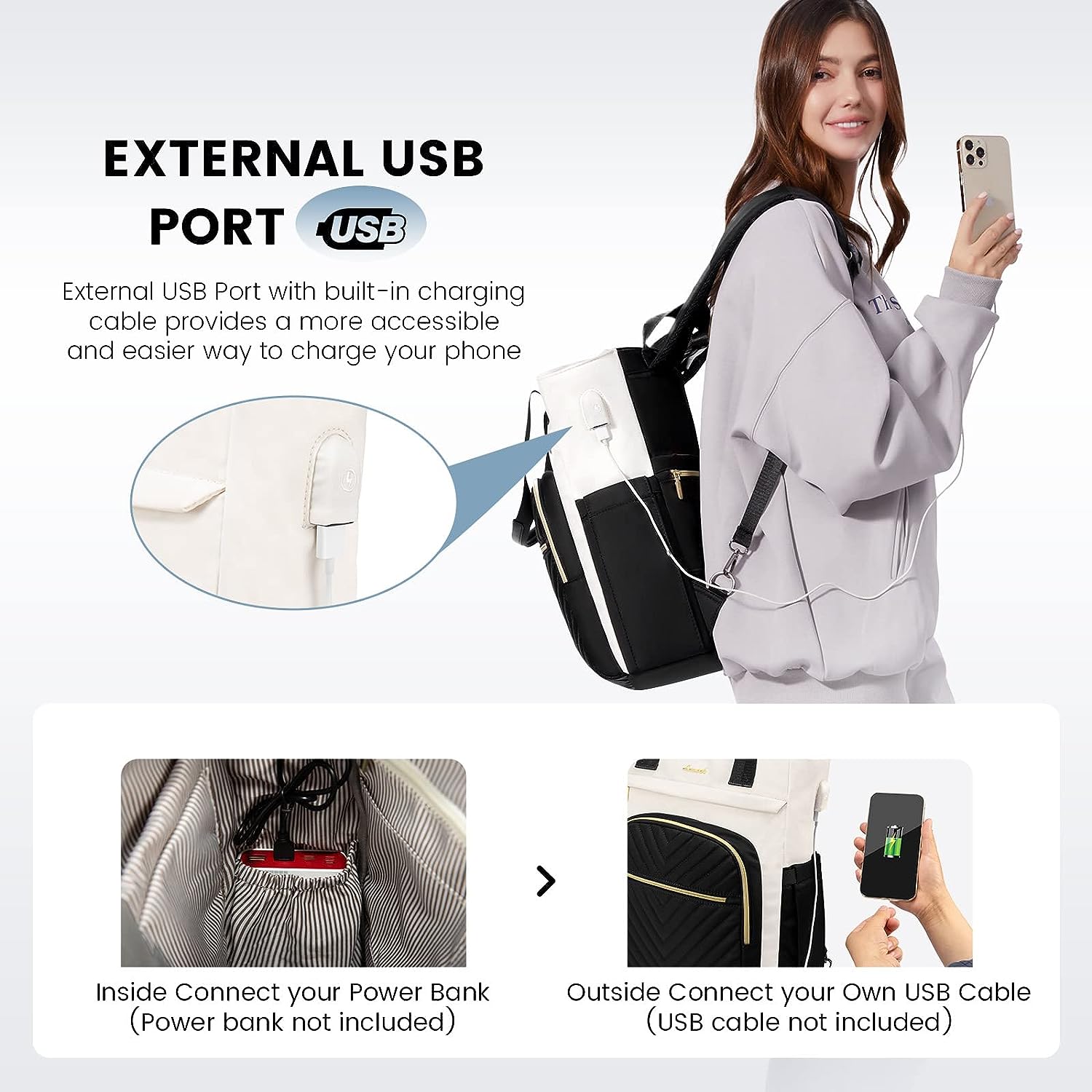 LOVEVOOK Laptop Backpack Purse for Women, Wide Top Open Teacher Nurse Tote Bag, 15.6 Inch Work Laptop Bag with USB Port,Business Travel Computer Backpack LOVEVOOK Laptop Backpack Purse for Women, Wide Top Open Teacher Nurse Tote Bag, 15.6 Inch Work Laptop Bag with USB Port,Business Travel Computer Backpack