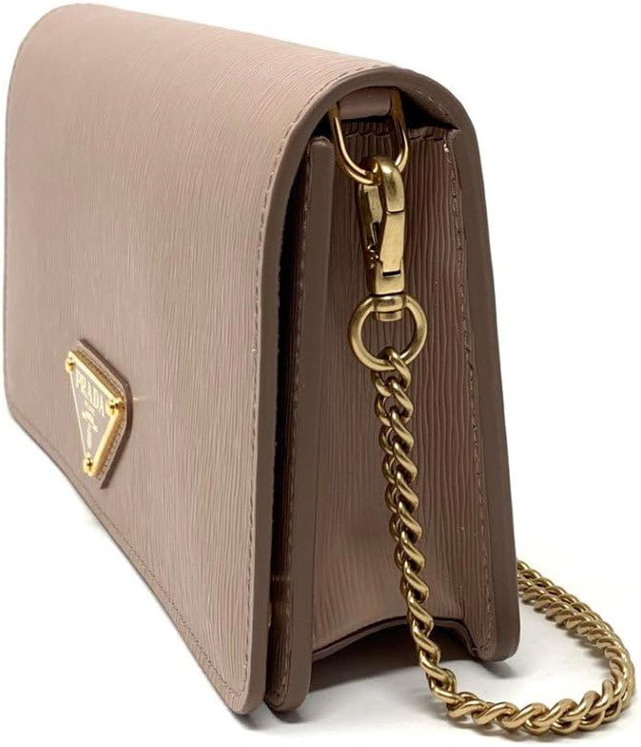 Prada Cipria Beige Vitello Move Leather Chain Wallet Crossbody Bag 1BP021 review
