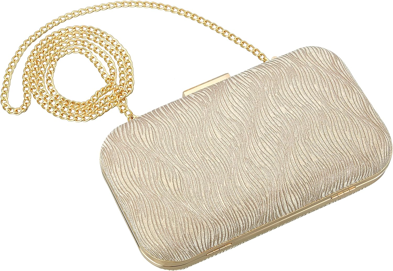 Savatano Gold clutch for women evening,gold purse clutch Handbags Crossbody shoulder Bags Wedding Party Bridal Prom Bag…