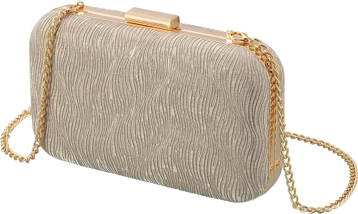 Savatano Gold clutch for women evening,gold purse clutch Handbags Crossbody shoulder Bags Wedding Party Bridal Prom Bag…