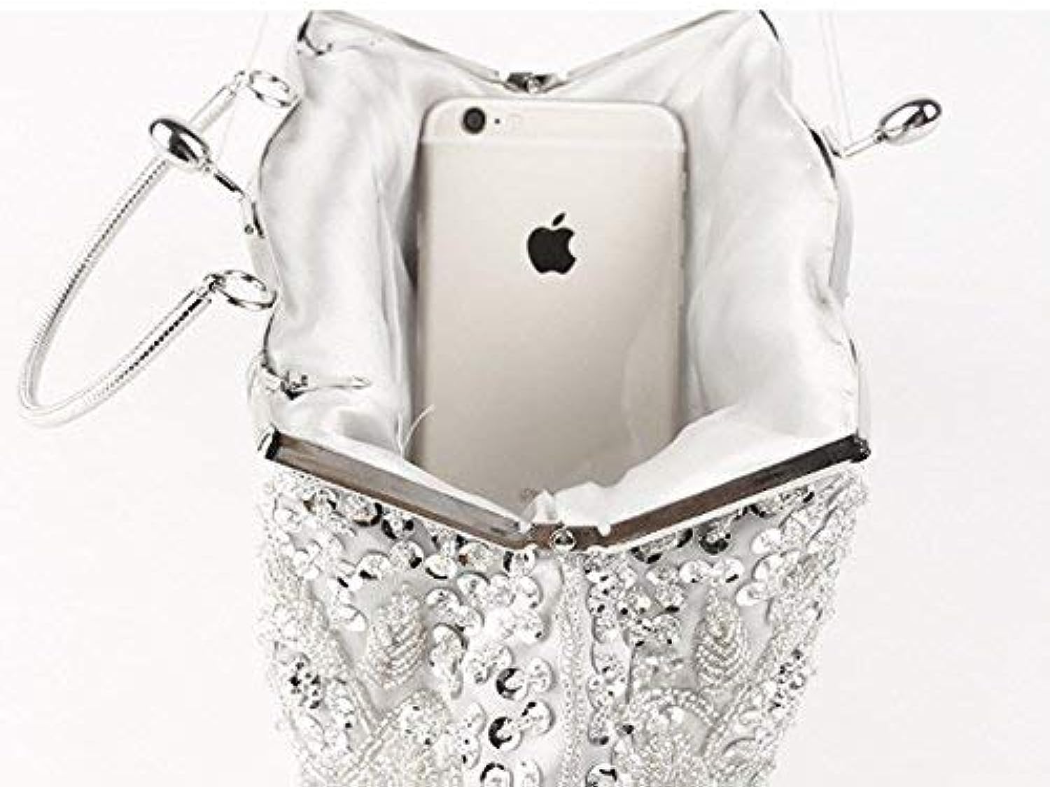 tmore beaded sequin design flower evening purse large clutch bag review