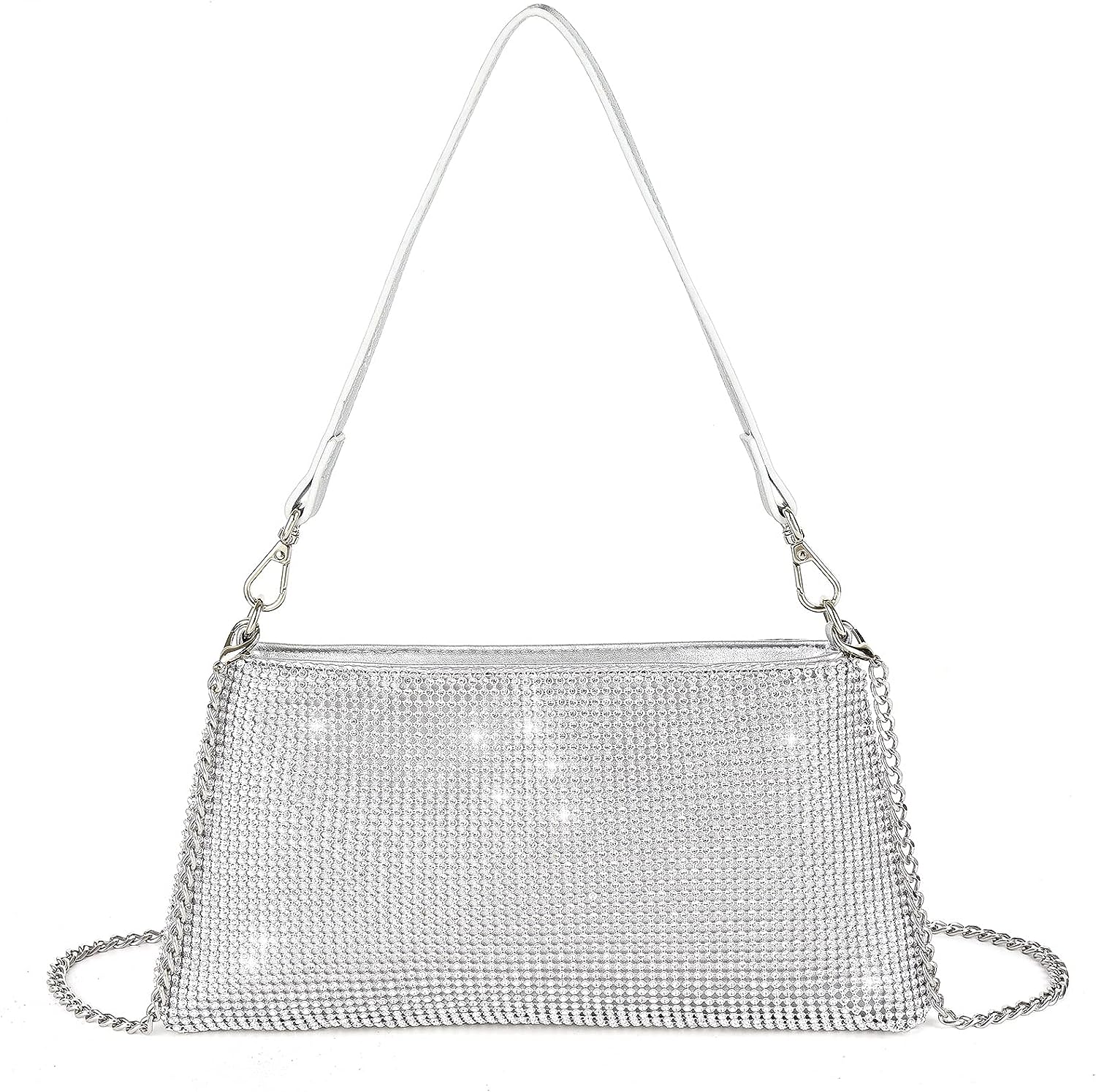 Valleycomfy Bling Evening Clutch Bag for Women Lady Girl Bride Rhinestone Purse For Prom Cocktail Party Wedding Engagement