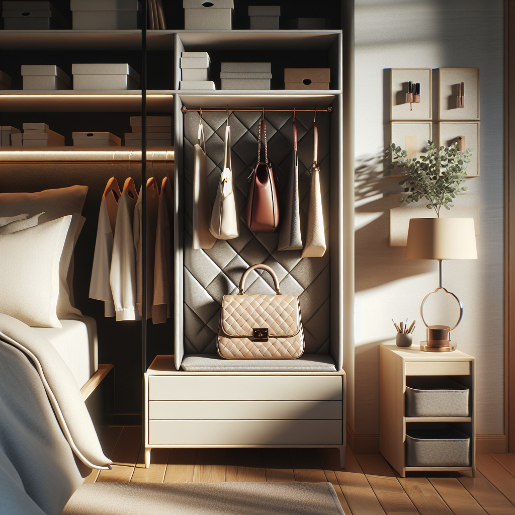 where to store handbags in bedroom