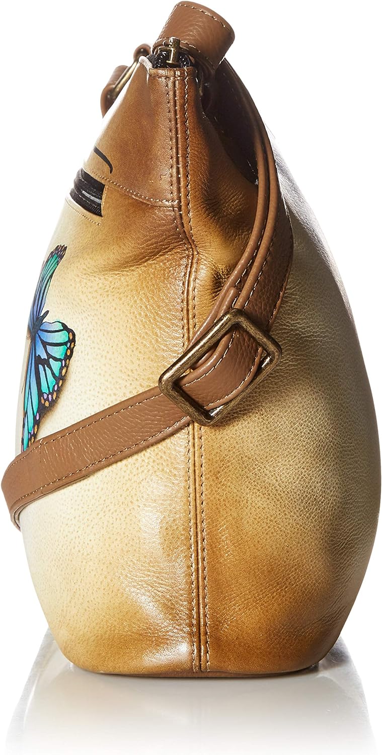 Anna by Anuschka Hand Painted Women’s Genuine Leather-Two-Sided Zip Travel Organizer