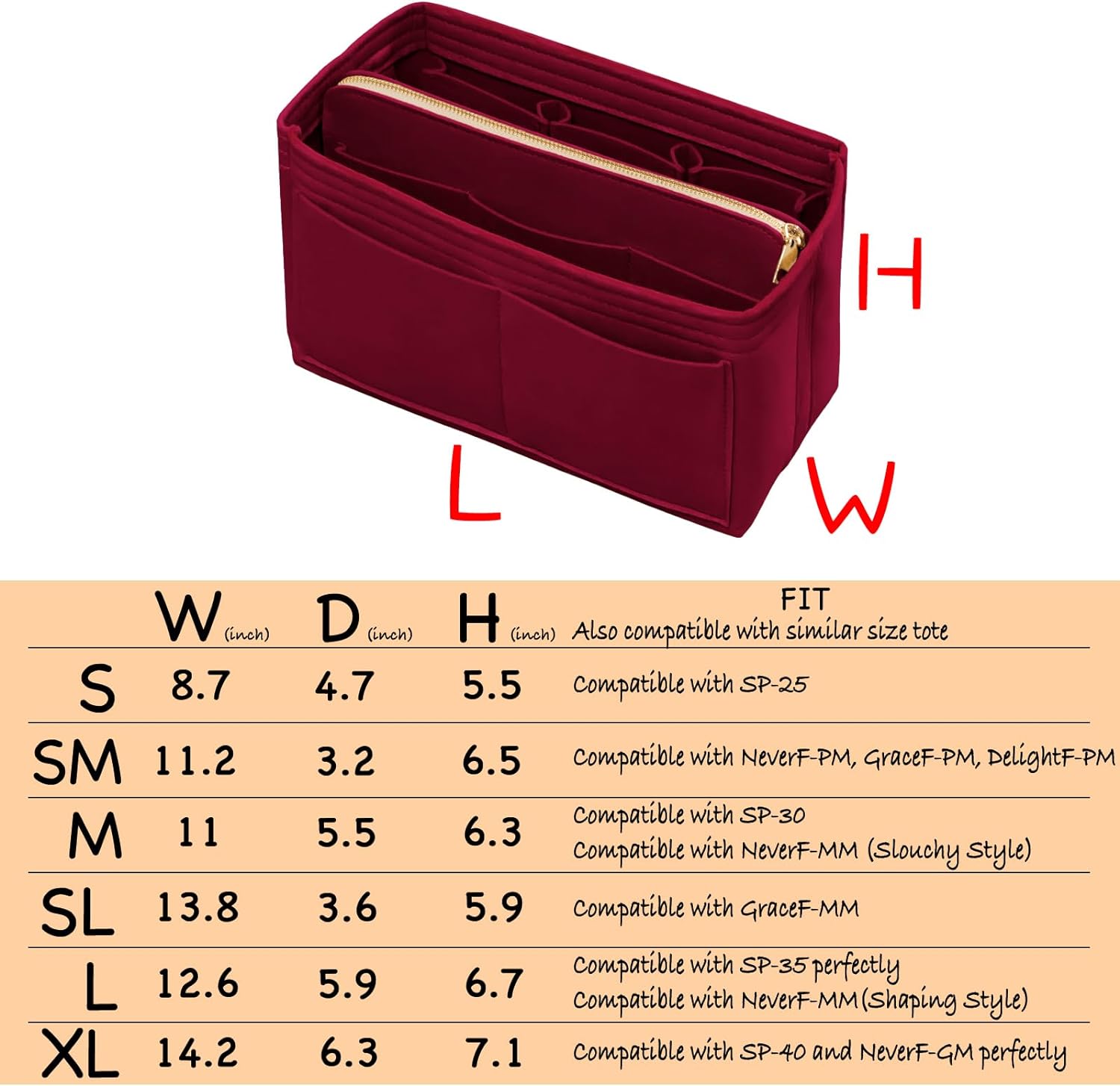 DailyPlus Purse Organizer Insert with Zipper Felt Bag Organizer Handbag Organizer Insert Bag in Bag Organizer with Key Chain for Tote Purse Bag Pink Small DailyPlus Purse Organizer Insert with Zipper Felt Bag Organizer Handbag Organizer Insert Bag in Bag Organizer with Key Chain for Tote Purse Bag Pink Small