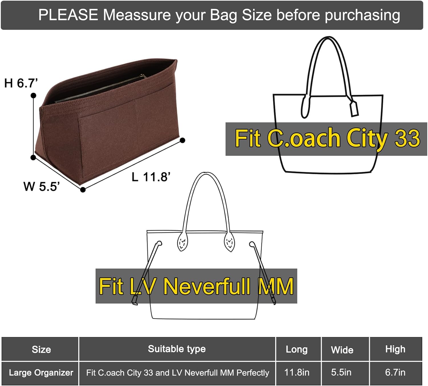 Doxo Purse Organizer Insert for HandbagsTote Felt Bag Compatible with Speedy and Neverfull ONTHEGO,3 Sizes/6 Color… Doxo Purse Organizer Insert for HandbagsTote Felt Bag Compatible with Speedy and Neverfull ONTHEGO,3 Sizes/6 Color…