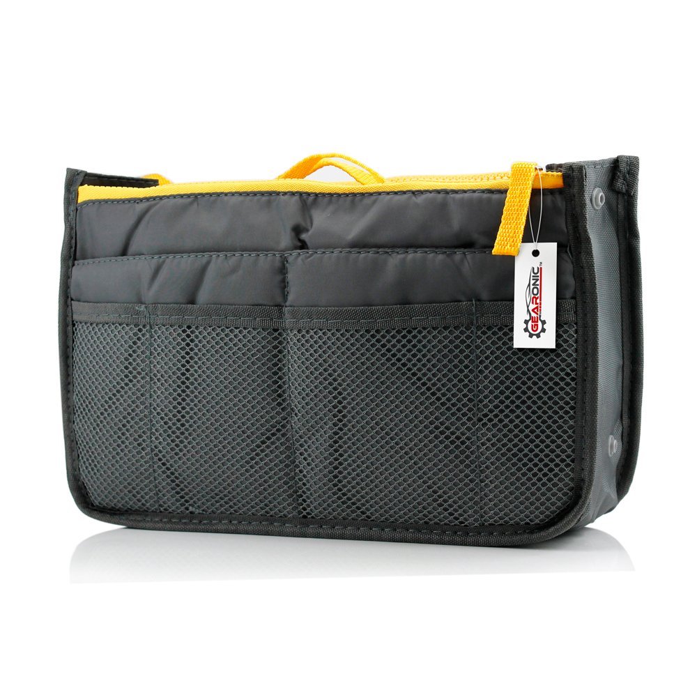 GEARONIC Purse Organizer Insert for Handbags, Tote Bag Organizer Insert with Zipper, Neverfull MM Organizer Speedy Bags, Womens handbag organizers with 13 Wallets/Pouch, Small Purse Organizer Insert GEARONIC Purse Organizer Insert for Handbags, Tote Bag Organizer Insert with Zipper, Neverfull MM Organizer Speedy Bags, Womens handbag organizers with 13 Wallets/Pouch, Small Purse Organizer Insert