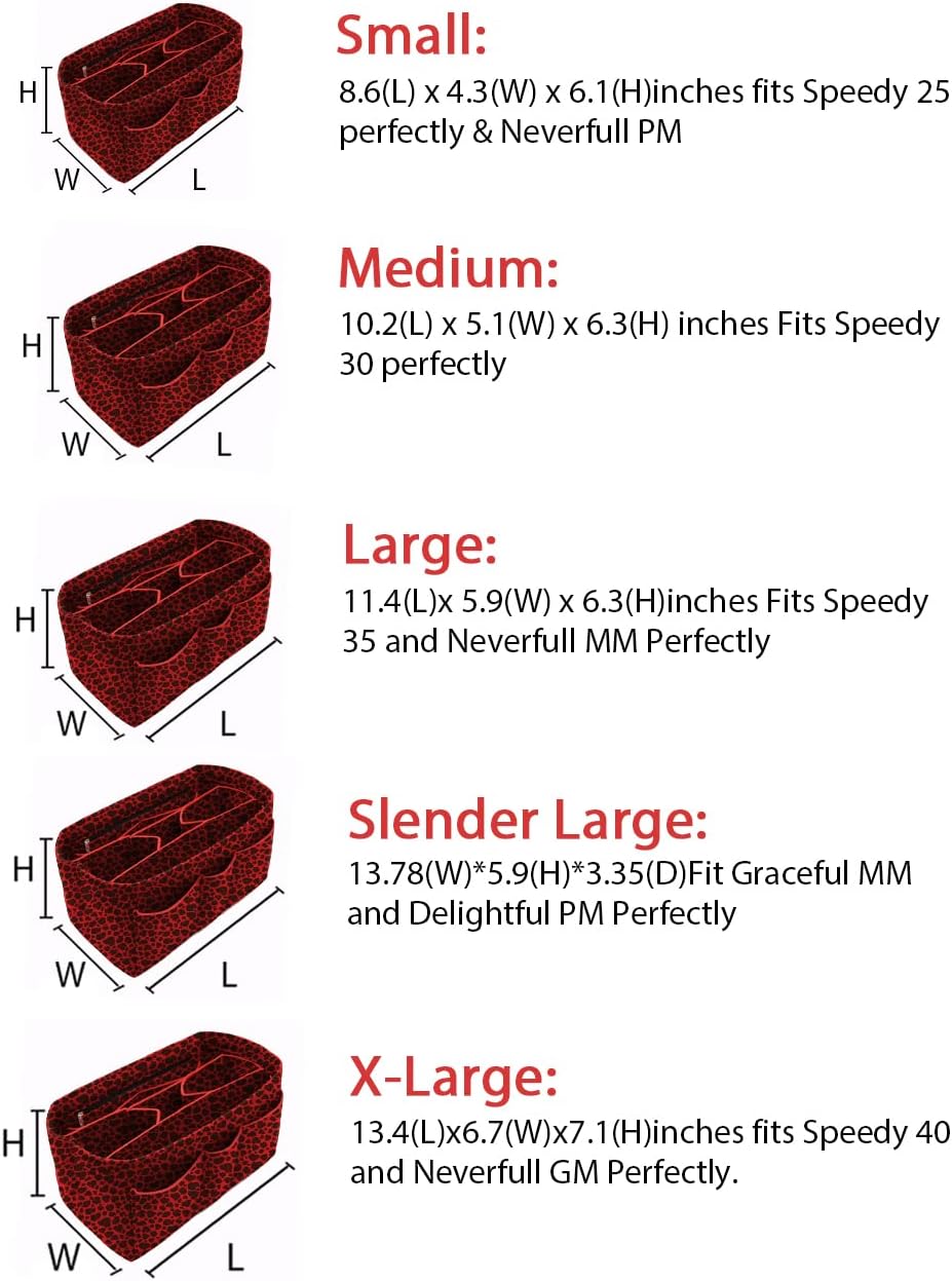 LEXSION Felt Insert Bag Organizer Bag In Bag For Handbag Purse Organizer Fits Speedy Neverful