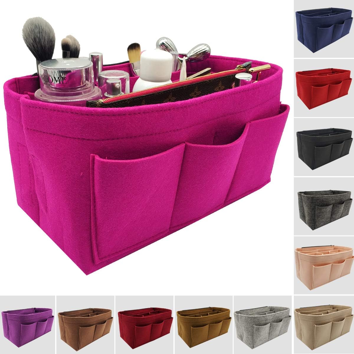 LEXSION Felt Purse Insert Bag Organizer Bag In Bag For Handbag Purse Organizer Fits Speedy Neverfull LEXSION Felt Purse Insert Bag Organizer Bag In Bag For Handbag Purse Organizer Fits Speedy Neverfull