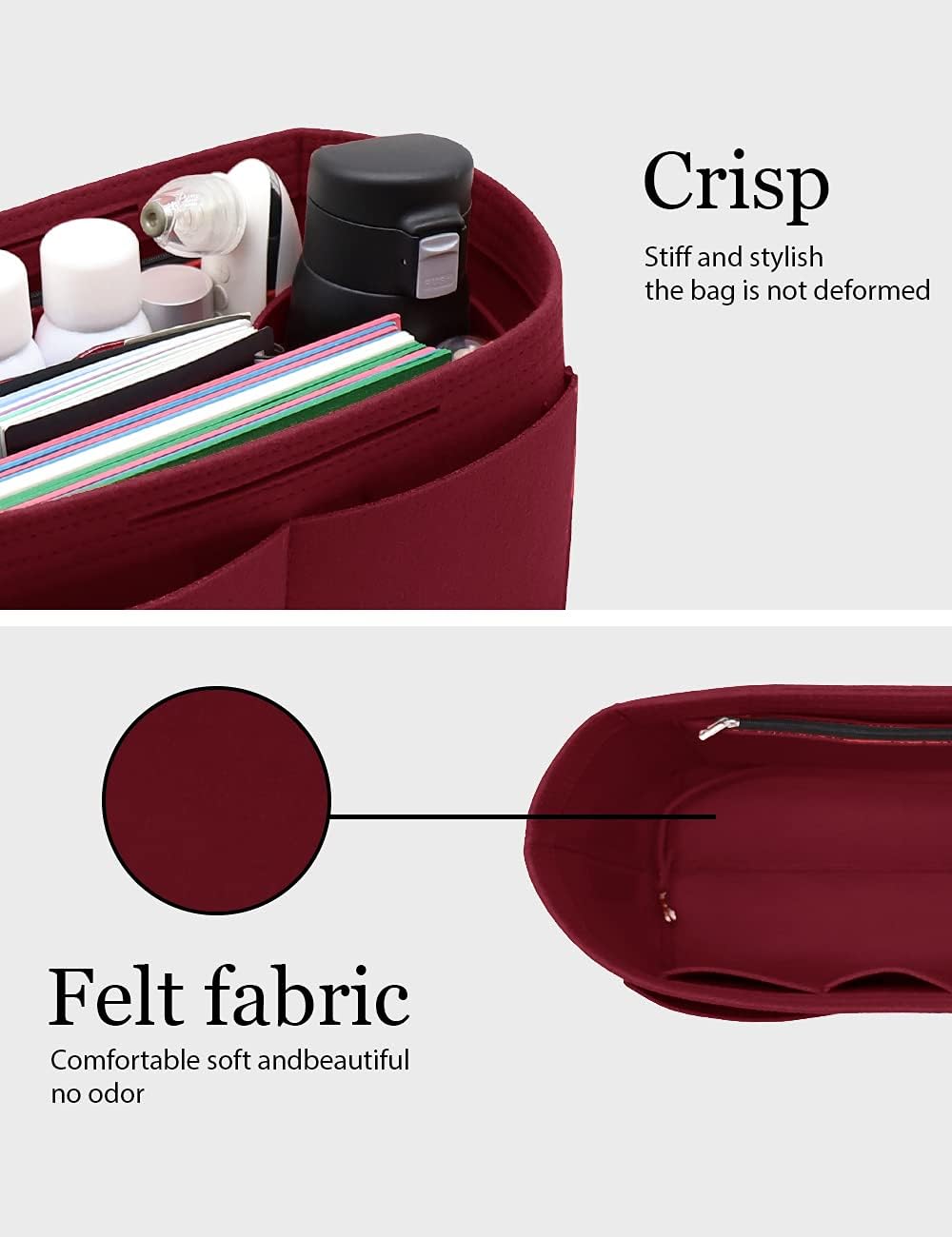 lexsion felt purse organizer review