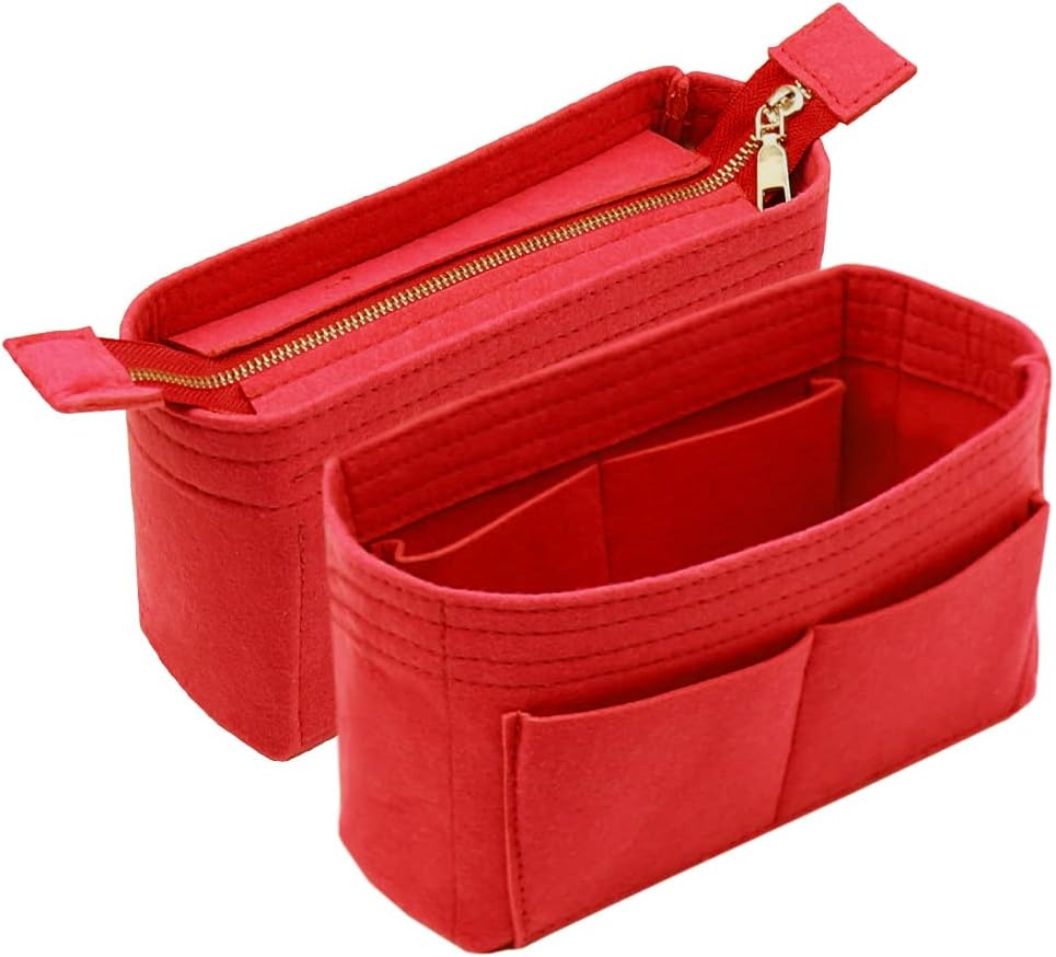 LEXSION Organizer,Bag Organizer,Insert purse organizer with 2 packs in one set fit NeoNoe Noé Series perfectly Black