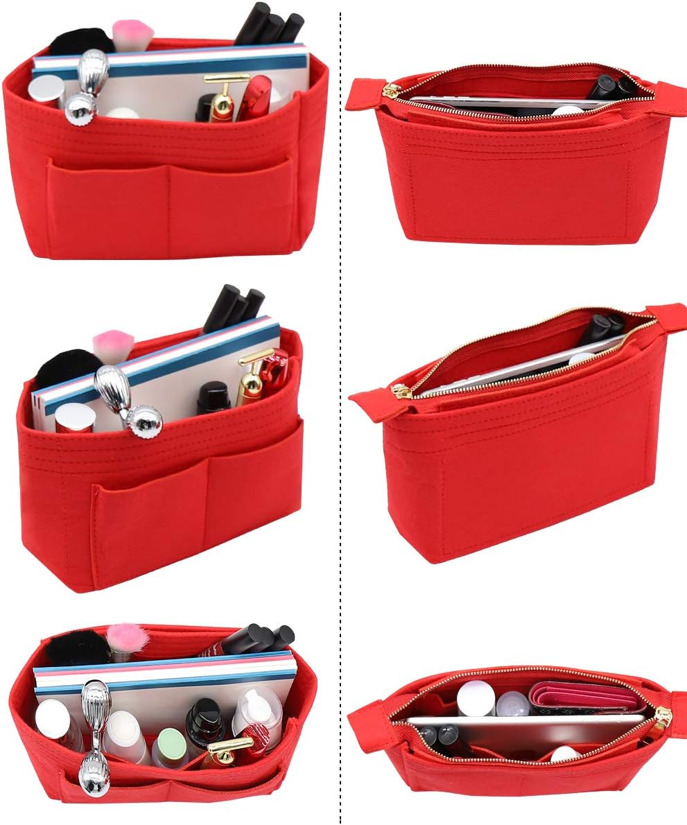 LEXSION Organizer,Bag Organizer,Insert purse organizer with 2 packs in one set fit NeoNoe Noé Series perfectly Black