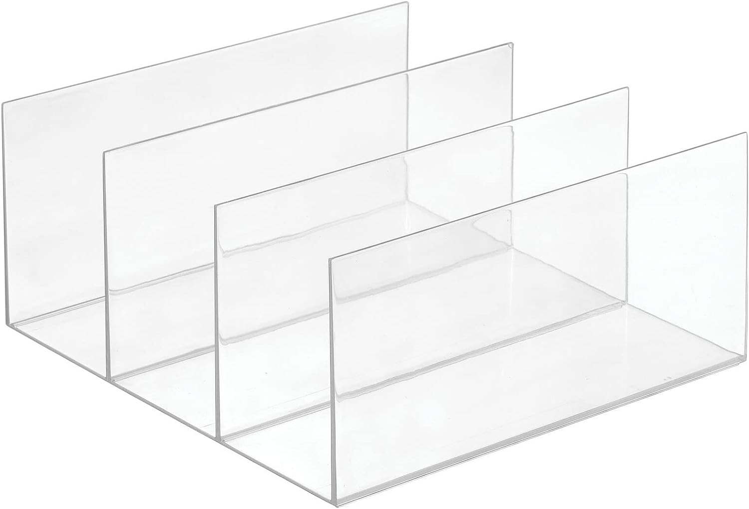 mDesign Plastic Purse Organizer for Bedroom Closet, Shelf Storage - Holds Womans Purse, Hanging Bag, Zipper Handbag, Tote, Perfect for Space Saving - 5 Sections - Lumiere Collection - Clear mDesign Plastic Purse Organizer for Bedroom Closet, Shelf Storage - Holds Womans Purse, Hanging Bag, Zipper Handbag, Tote, Perfect for Space Saving - 5 Sections - Lumiere Collection - Clear