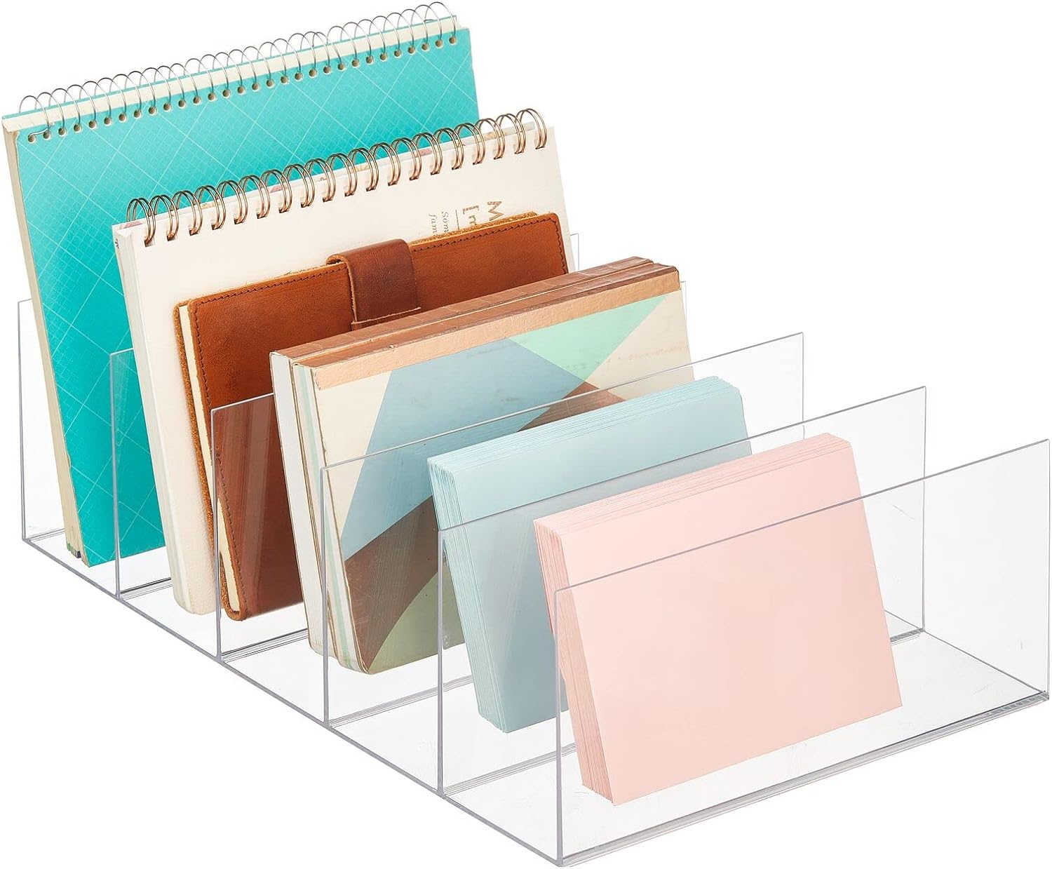 mDesign Plastic Purse Organizer for Bedroom Closet, Shelf Storage - Holds Womans Purse, Hanging Bag, Zipper Handbag, Tote, Perfect for Space Saving - 5 Sections - Lumiere Collection - Clear mDesign Plastic Purse Organizer for Bedroom Closet, Shelf Storage - Holds Womans Purse, Hanging Bag, Zipper Handbag, Tote, Perfect for Space Saving - 5 Sections - Lumiere Collection - Clear