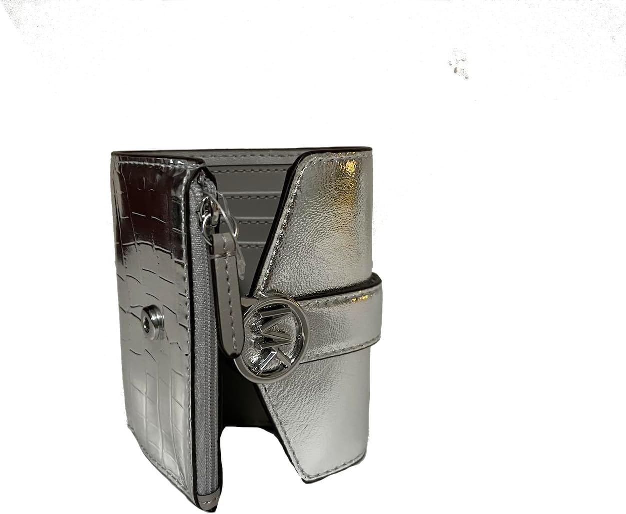 Michael Kors Carmen Womens Medium Bifold Wallet Flap Brown Signature Logo Michael Kors Carmen Womens Medium Bifold Wallet Flap Brown Signature Logo