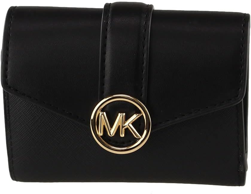 Michael Kors Carmen Womens Medium Bifold Wallet Flap Brown Signature Logo Michael Kors Carmen Womens Medium Bifold Wallet Flap Brown Signature Logo
