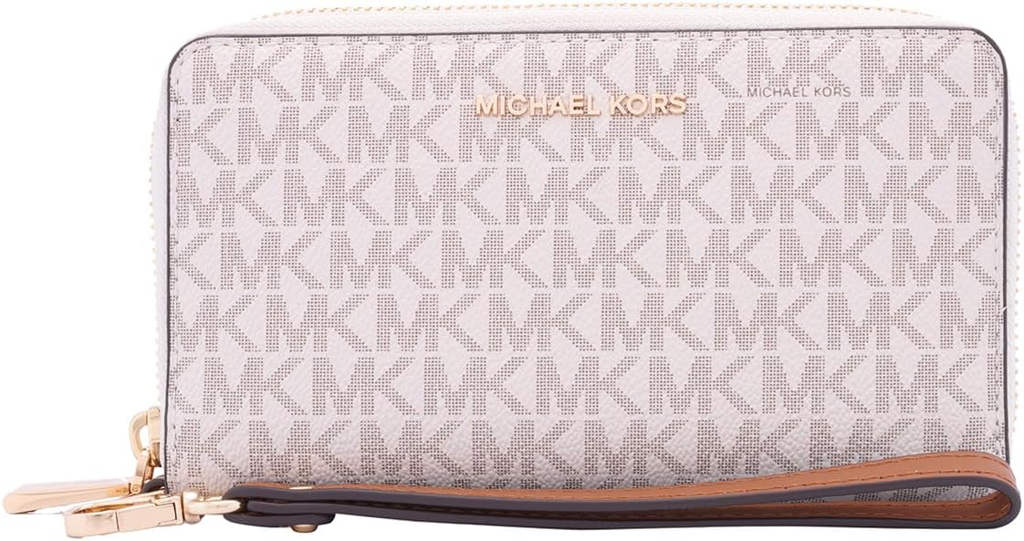 Michael Kors Jet Set Large Flat Multi Function Phone Case Vanilla One Size Michael Kors Jet Set Large Flat Multi Function Phone Case Vanilla One Size