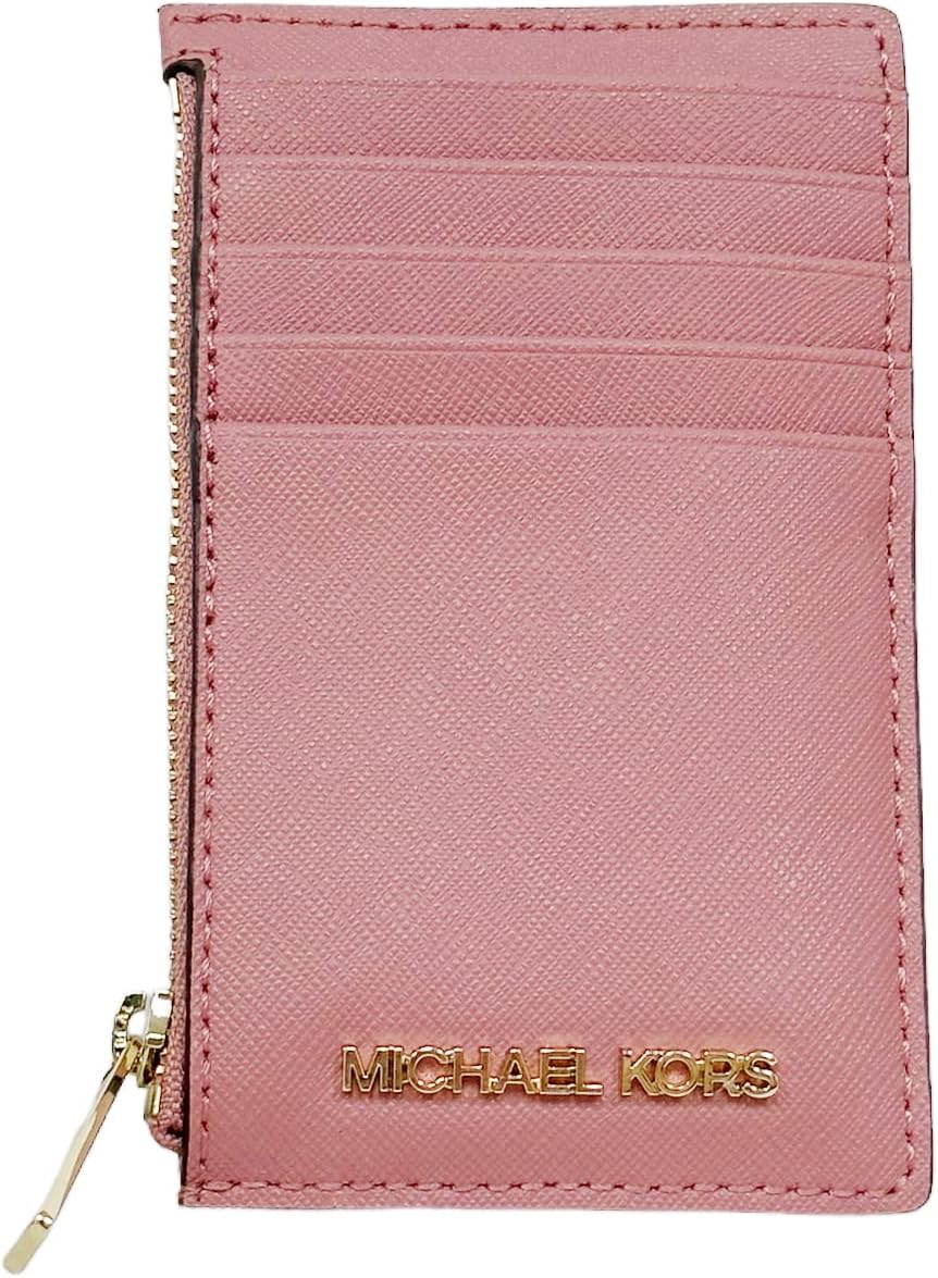 Michael Kors Jet Set Travel Medium Top Zip Card Case Wallet Coin Pouch Rose Pink Michael Kors Jet Set Travel Medium Top Zip Card Case Wallet Coin Pouch Rose Pink
