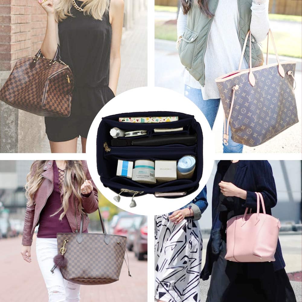OMYSTYLE Purse Organizer Insert for Handbags, Felt Bag Organizer for Tote  Purse, Tote Bag Organizer Insert with 5 Sizes, Compatible with Neverful Speedy and More