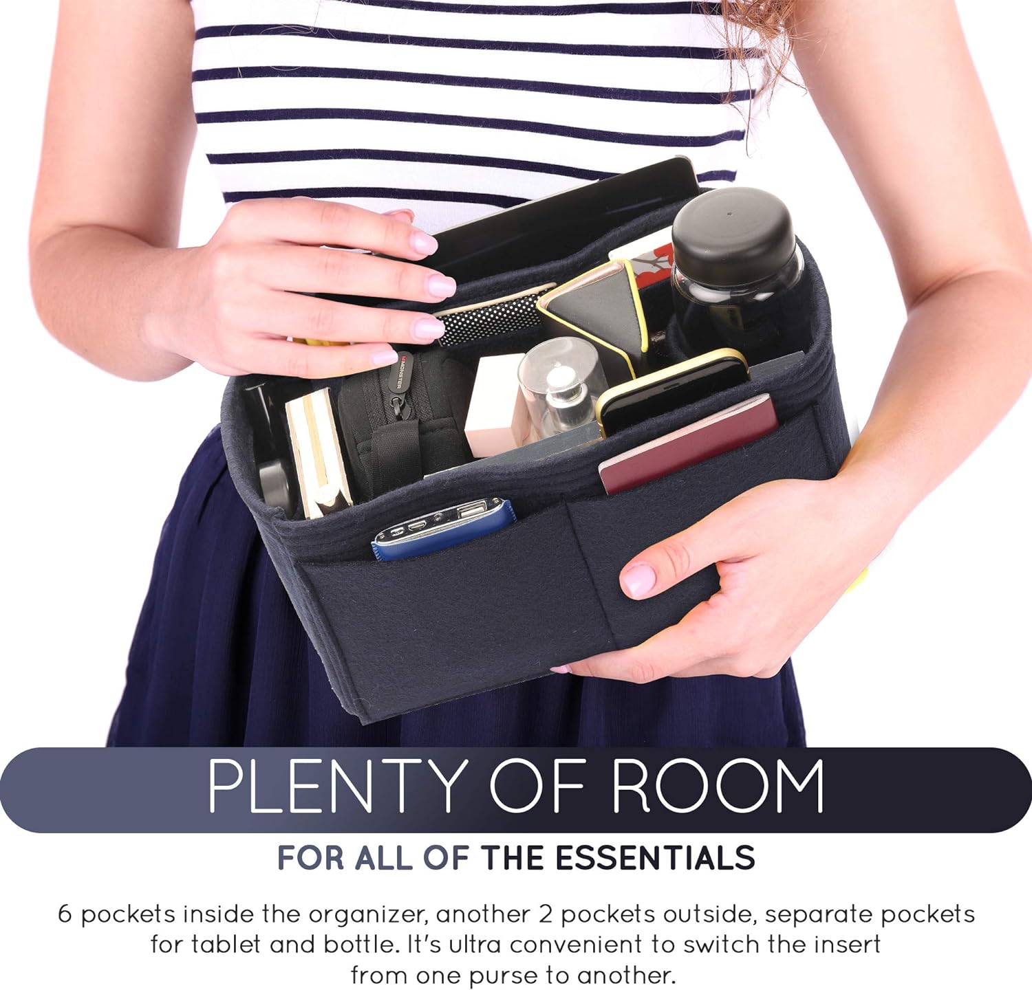 Purse Organizer Insert for handbags, bag organizer for tote with 8 Pockets Key Hook, Perfect for Speedy Neverfull Bag Insert contains 6 Sizes in 10 Colors Purse Organizer Insert for handbags, bag organizer for tote with 8 Pockets Key Hook, Perfect for Speedy Neverfull Bag Insert contains 6 Sizes in 10 Colors