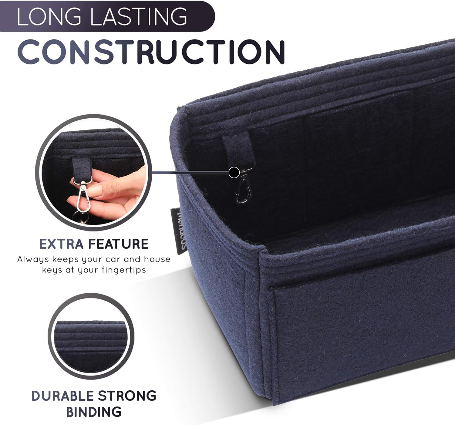 Purse Organizer Insert for handbags, bag organizer for tote with 8 Pockets Key Hook, Perfect for Speedy Neverfull Bag Insert contains 6 Sizes in 10 Colors Purse Organizer Insert for handbags, bag organizer for tote with 8 Pockets Key Hook, Perfect for Speedy Neverfull Bag Insert contains 6 Sizes in 10 Colors