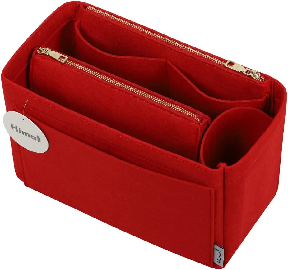 Purse Organizer Insert, Handbag Organizer, Bag in Bag Organizer, Perfect for Speedy Neverfull and More, 5 Sizes (Medium, Red)