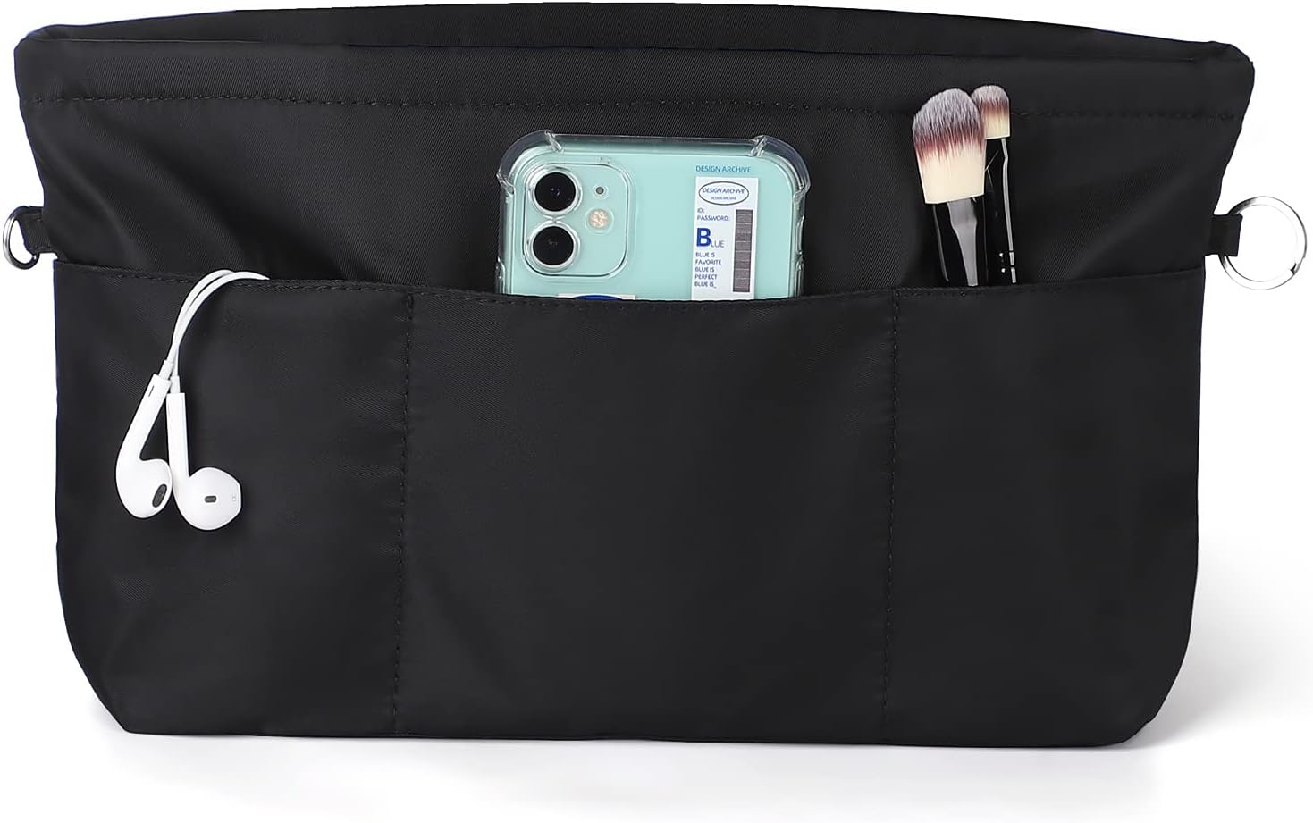 Sightor Handbag Organizer Nylon Purse Organizer Insert Bag Tote Shaper Bag in Bag(Black, Large) Sightor Handbag Organizer Nylon Purse Organizer Insert Bag Tote Shaper Bag in Bag(Black, Large)