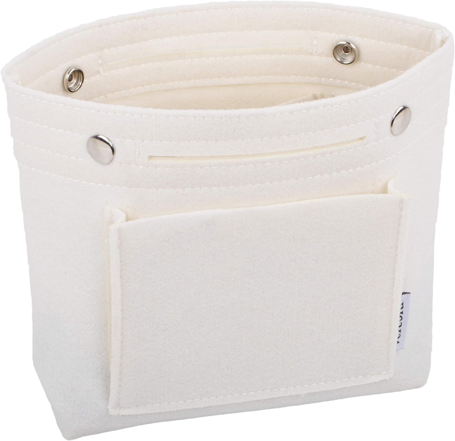 Vercord Mini Slim Small Felt Purse Organizer Insert Inside Handbag Tote Pocketbook for Women White Vercord Mini Slim Small Felt Purse Organizer Insert Inside Handbag Tote Pocketbook for Women White