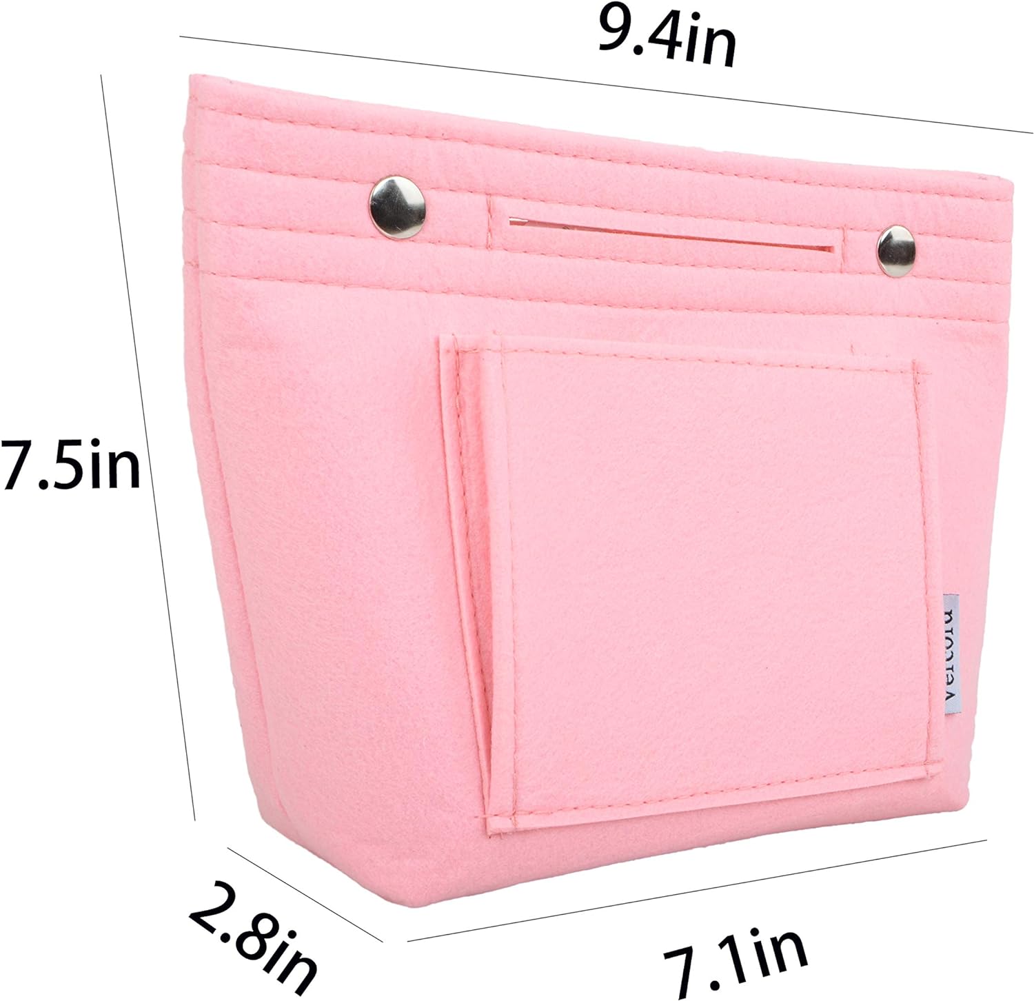 Vercord Mini Slim Small Felt Purse Organizer Insert Inside Handbag Tote Pocketbook for Women White Vercord Mini Slim Small Felt Purse Organizer Insert Inside Handbag Tote Pocketbook for Women White