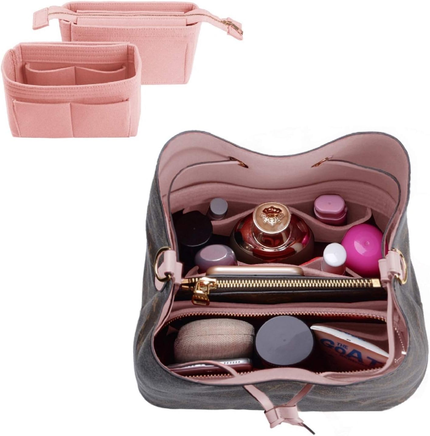 ZTUJO Purse Organizer, Bag Organizer, Insert Purse Organizer With 2 Packs In One Set For LV NeoNoe Noé Series perfectly ZTUJO Purse Organizer, Bag Organizer, Insert Purse Organizer With 2 Packs In One Set For LV NeoNoe Noé Series perfectly
