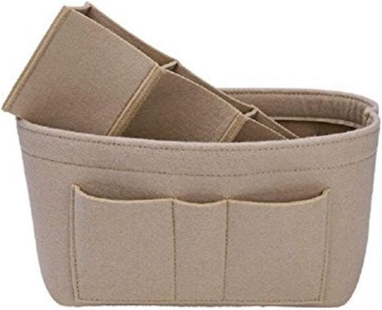 ZTUJO Purse Organizer Insert, Felt Bag Organizer For Handbag Purse Organizer,13 Colors, 6 Size (Small, Beige)