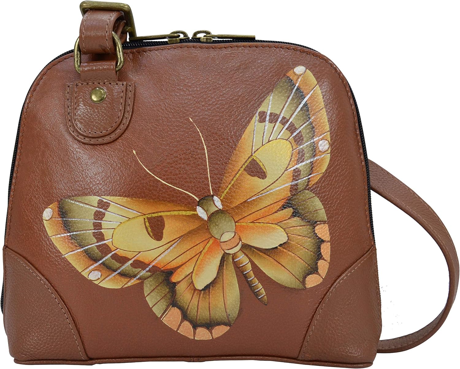 Anna by Anuschka Womens Genuine Leather Small Zip-Around Handbag | Multi Compartment Organizer Anna by Anuschka Womens Genuine Leather Small Zip-Around Handbag | Multi Compartment Organizer