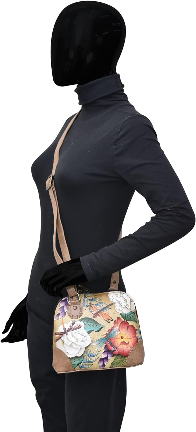 Anna by Anuschka Womens Genuine Leather Small Zip-Around Handbag | Multi Compartment Organizer Anna by Anuschka Womens Genuine Leather Small Zip-Around Handbag | Multi Compartment Organizer